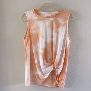 Pink Lily Tie Dye Muscle Tank